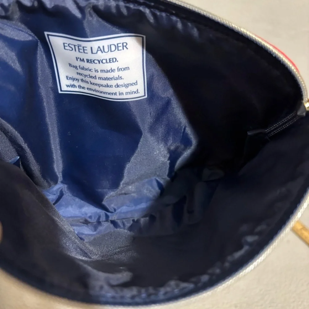 Estee Lauder Tartan Plaid Cosmetic Pouch Make-up Bag